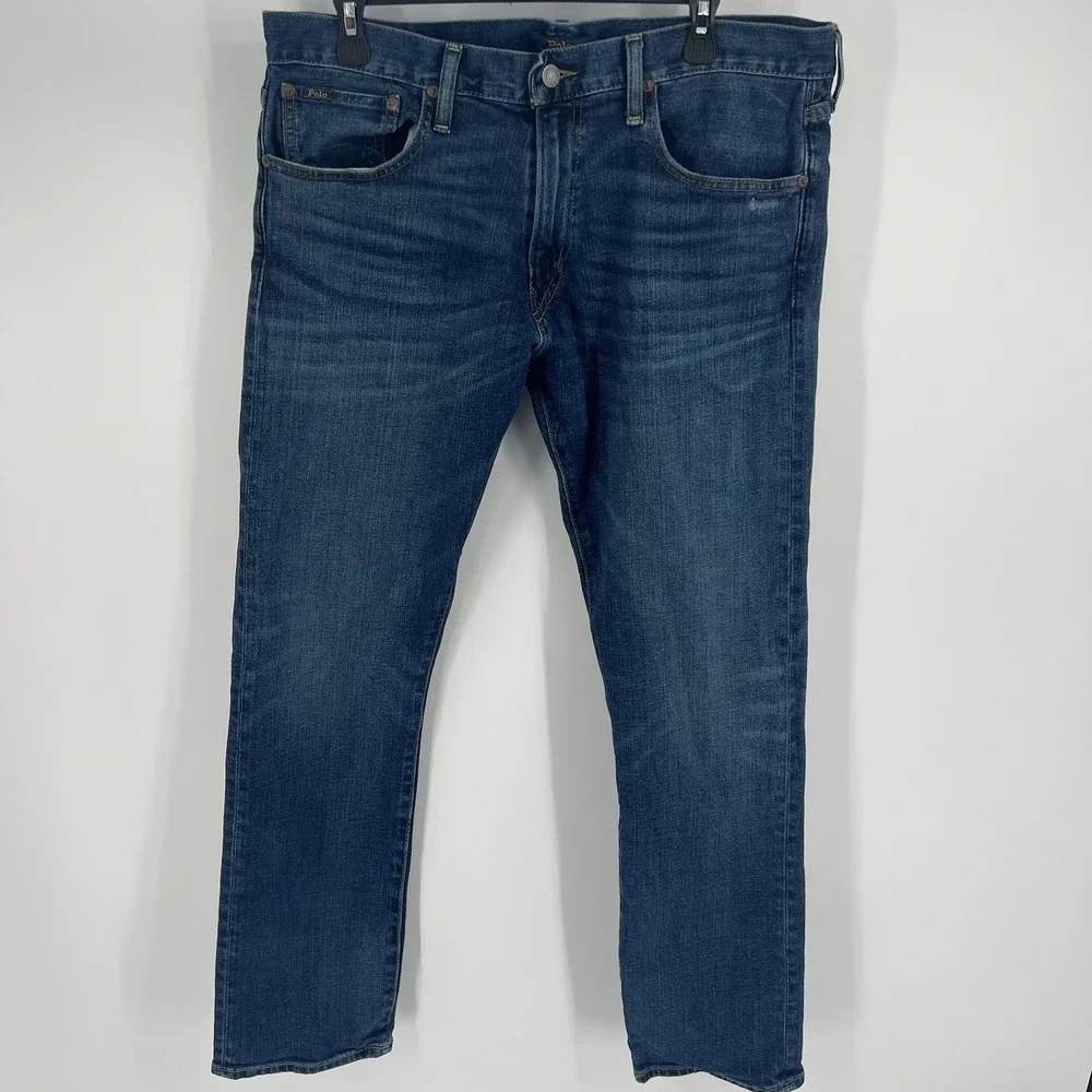 Polo Ralph Lauren Jeans Mens 34x30 Blue Varick Slim Straight
